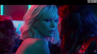 Escena de beso de Sofia Boutella y Charlize Theron en Atomic Blonde