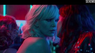 Escena de beso de Sofia Boutella y Charlize Theron en Atomic Blonde