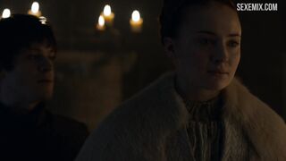 Sophie Turner follada a lo perrito, escena de Juego de Tronos