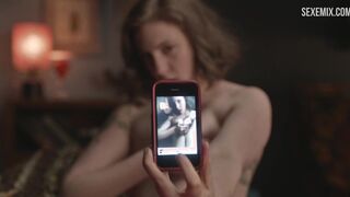 Selfie en topless de Lena Dunham, escena en Girls