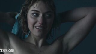 Imogen Poots pokazuje piersi, scena w „Wiem, że to prawda” (2020)