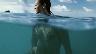 Zoe Saldana sexy, escena en Haven (2004)