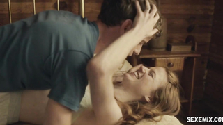 Rose Leslie underwear scene in Honeymoon (2014)