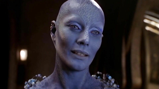 Scena erotica di Virginia Hey da Farscape s01e04 (1999)